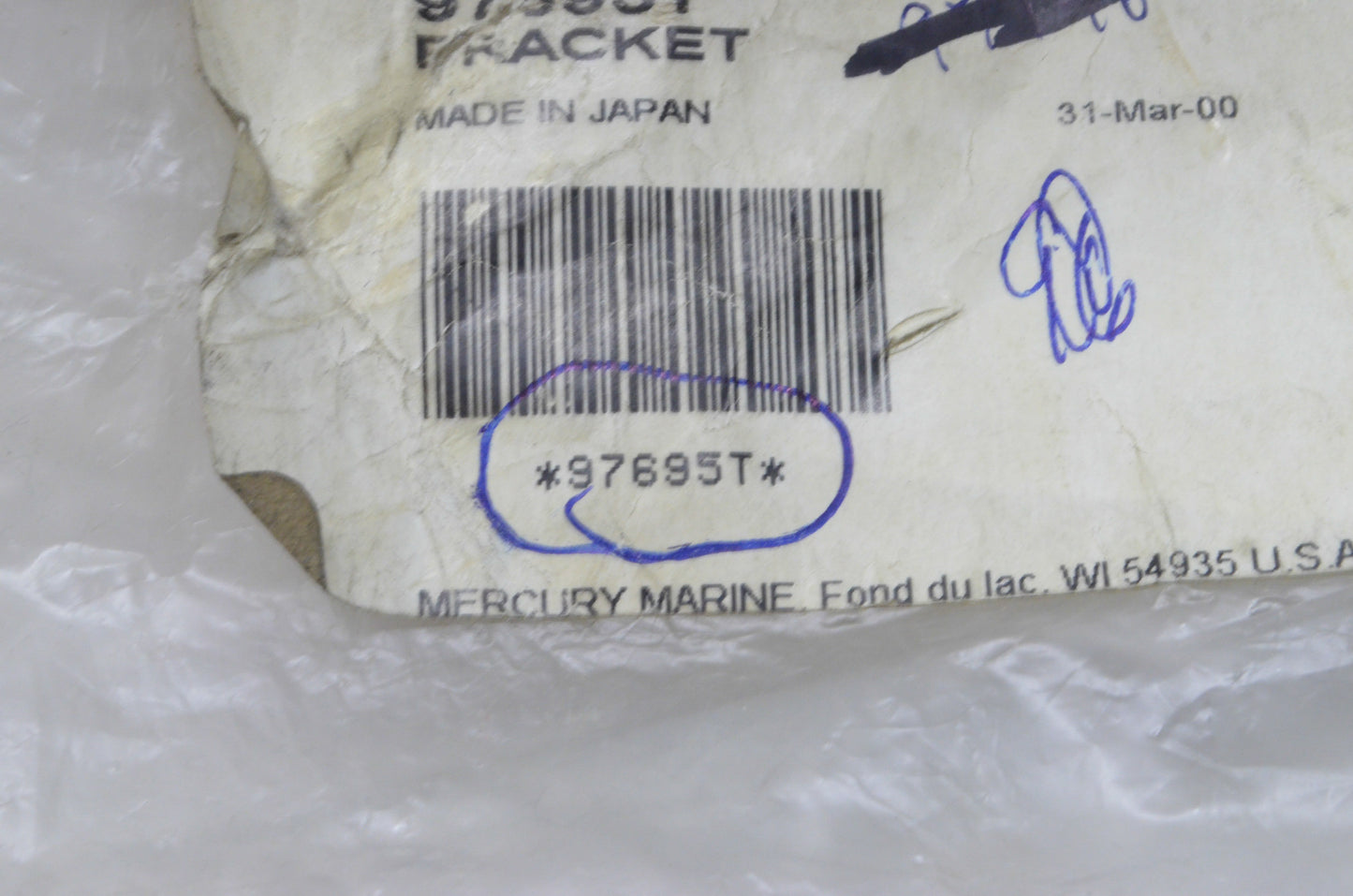 New OEM Mercury  Bracket  NOS