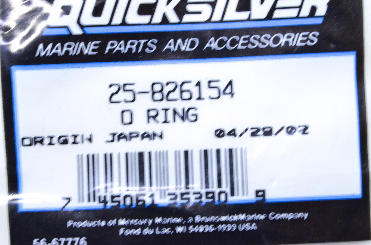 OEM Mercury 25-826154 O-Ring NOS