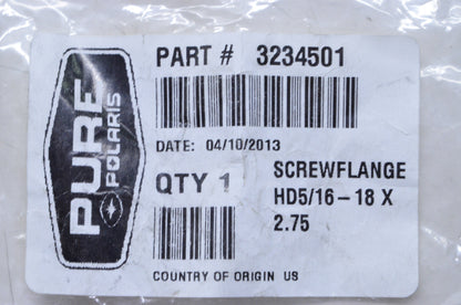OEM Polaris 3234501 Screw 5/16-18X2.750 NOS