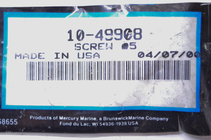 OEM Mercury 10-49908 Screw Qty 2 NOS