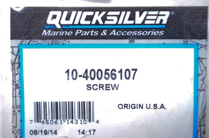 OEM Mercury 10-40056107 Screw Qty 2 NOS