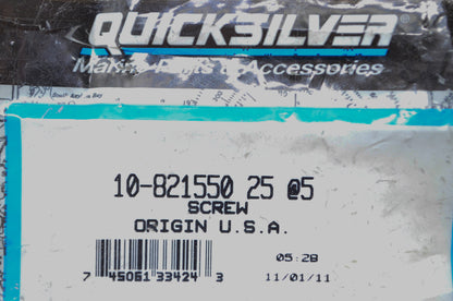 OEM Mercury 10-821550 25 Screw Qty 2 NOS