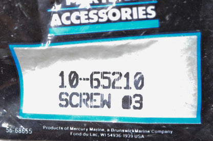 OEM Mercury 10-65210 Screw Qty 2 NOS