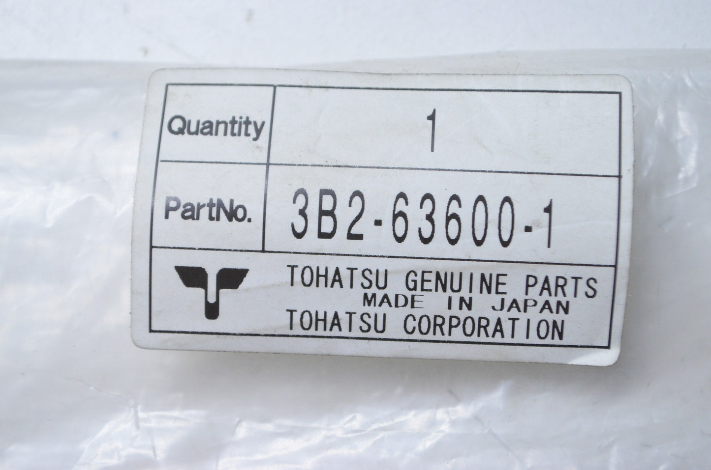 New OEM Tohatsu Tiller Throttle Cable NOS
