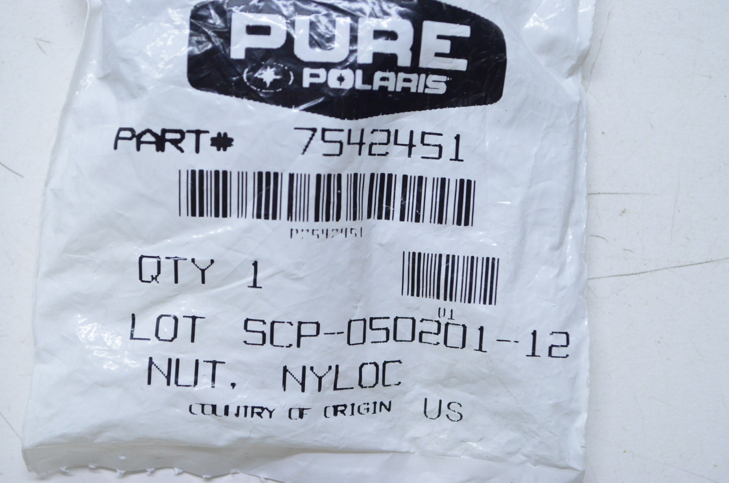 OEM Polaris 7542451 Nylock Nut Qty 4 NOS