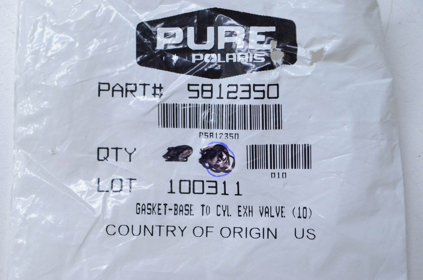 New OEM Polaris Exhaust Valve Gasket NOS