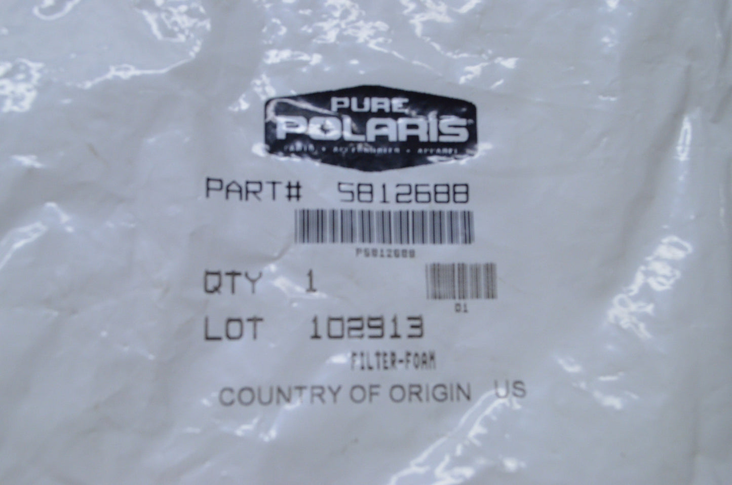 OEM Polaris 5812688 Foam Filter NOS
