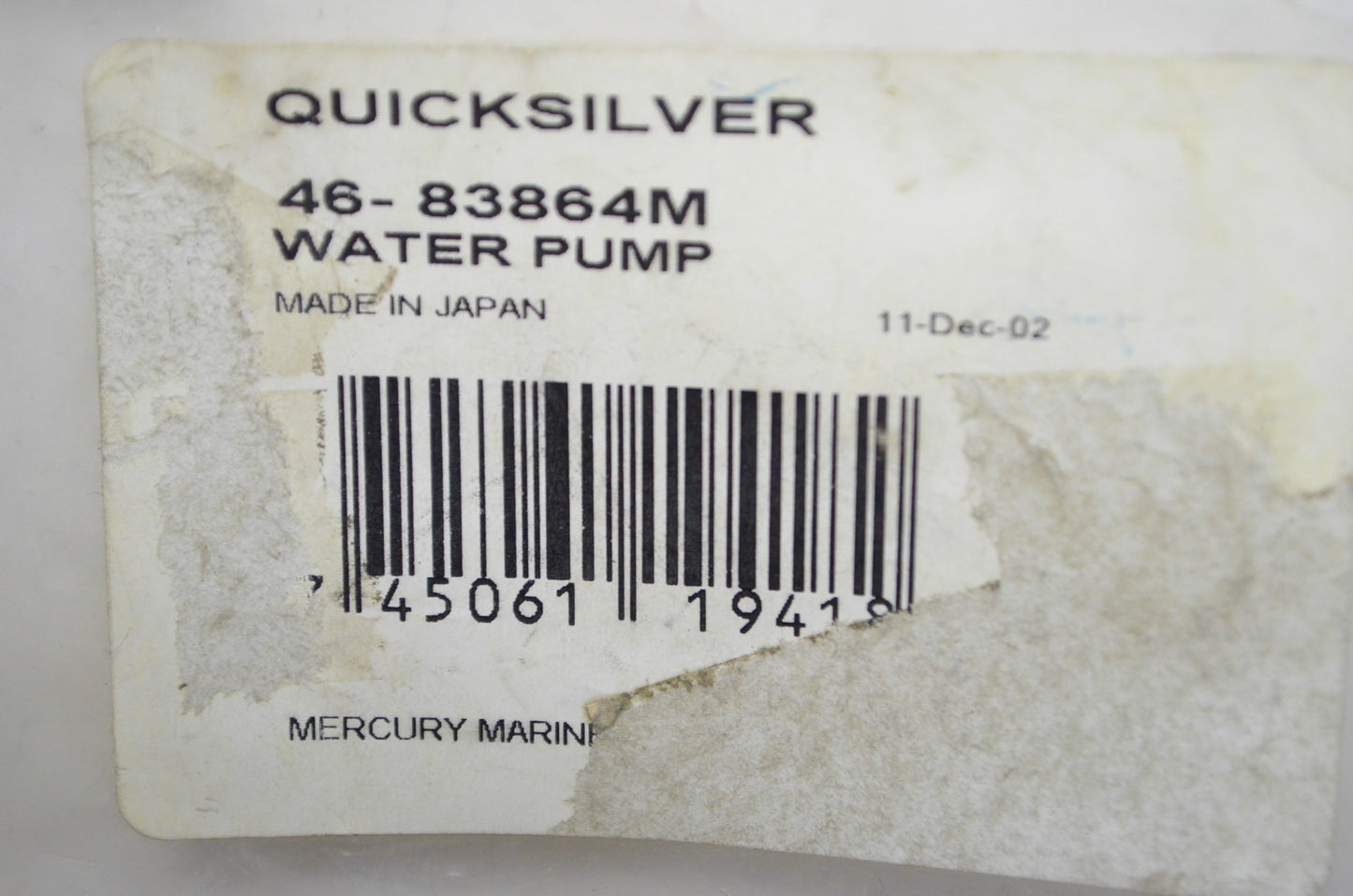 New OEM Mercury Water Pump NOS