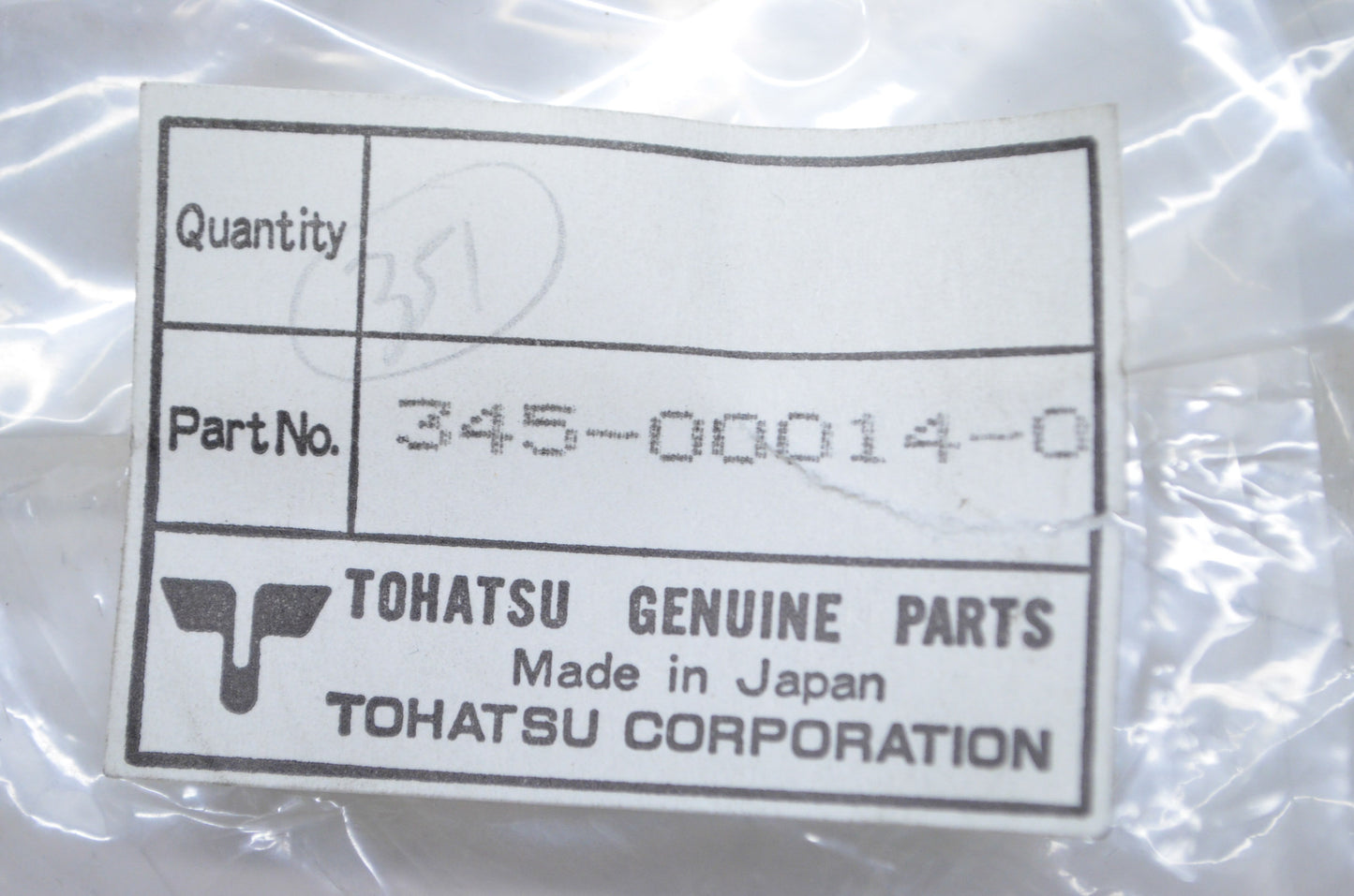 Tohatsu 345-00014-0 Piston Ring 2nd 0.5 mm NOS