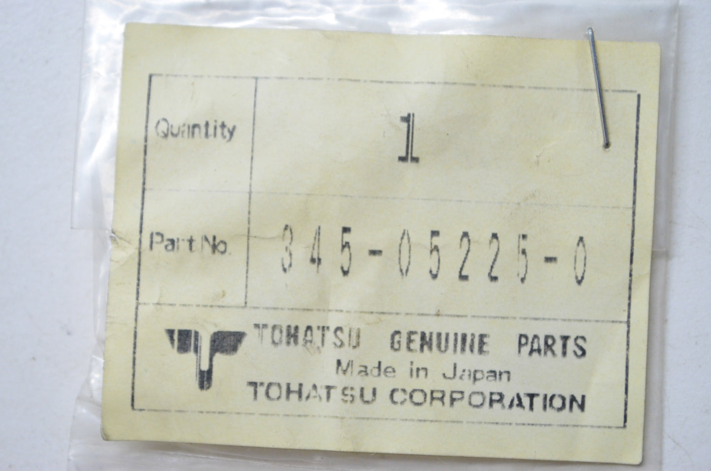 Tohatsu 345-05225-0 Starter Lock Lever Shaft NOS