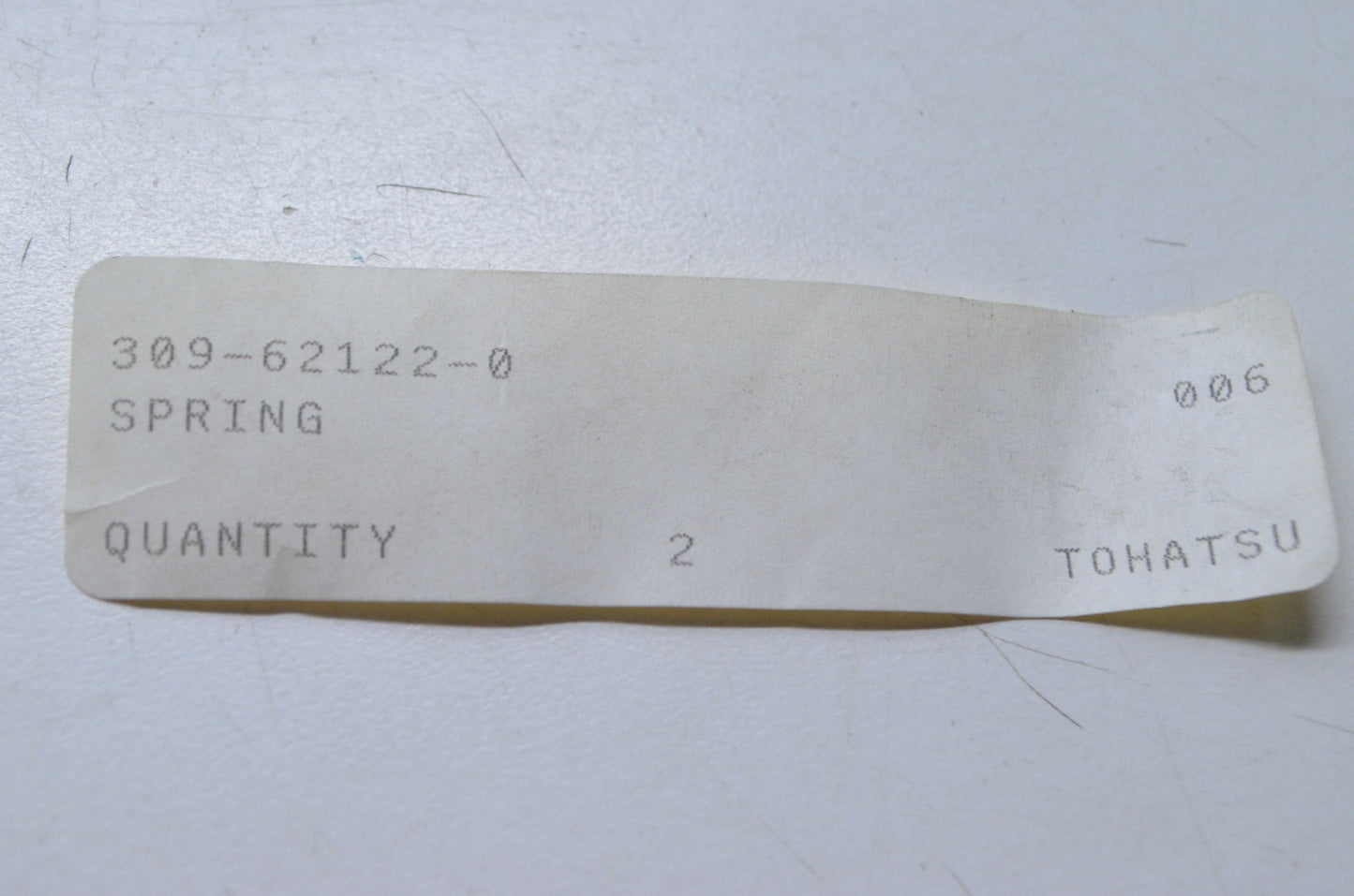 New OEM Tohatsu Thrust Rod Spring NOS