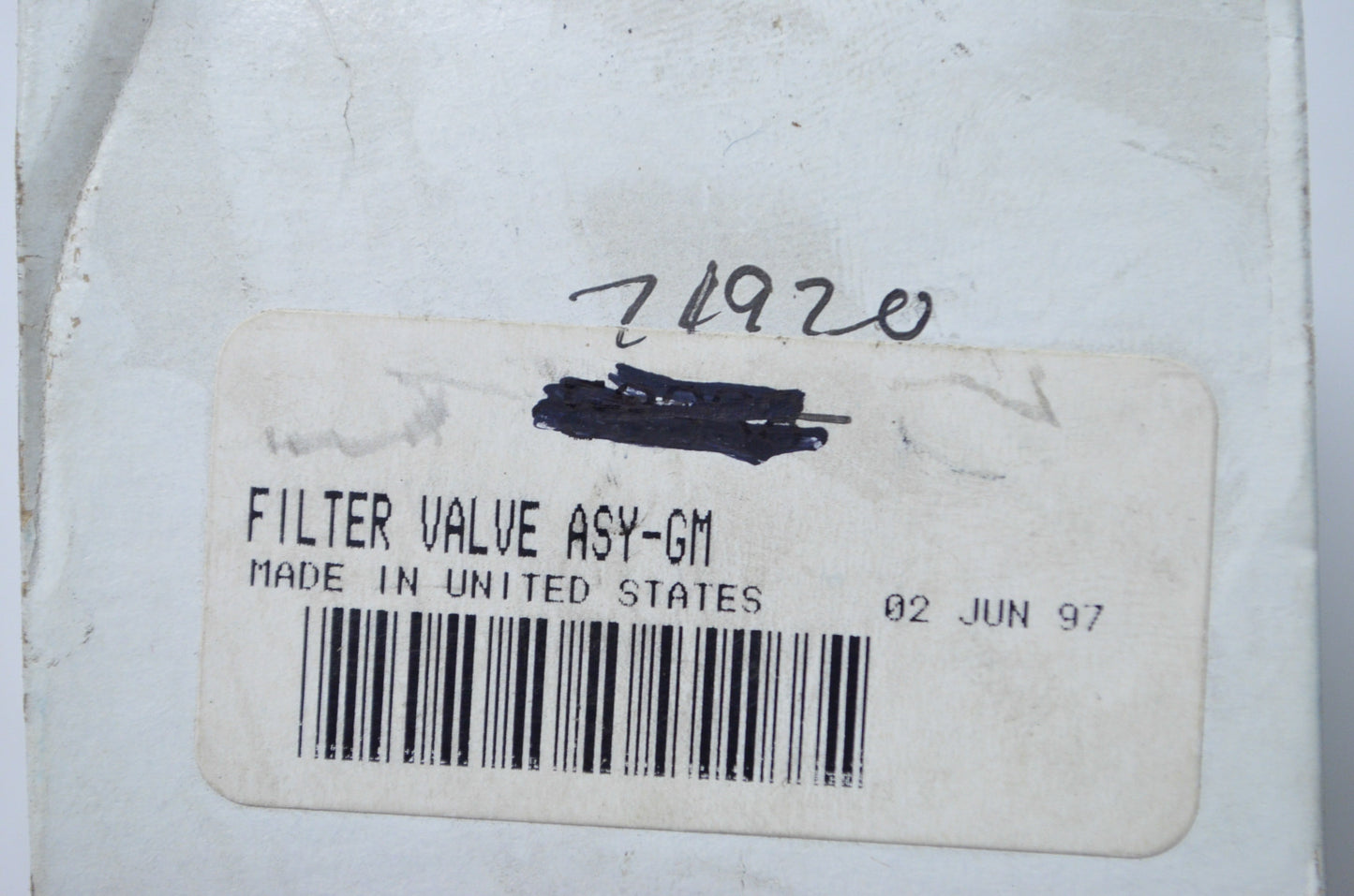 Filter Valve Assembly NOS