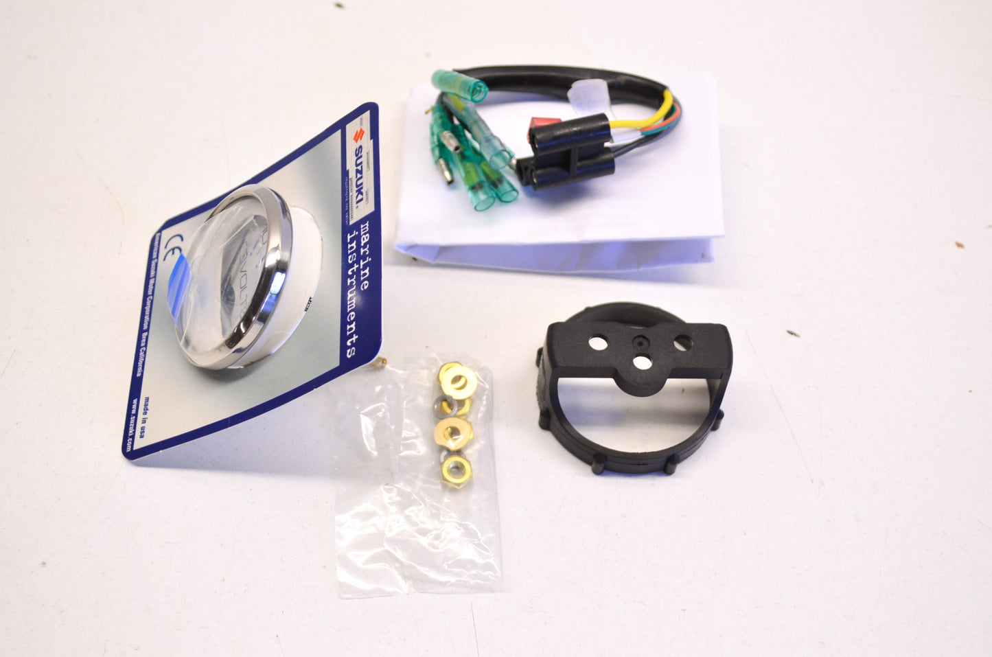 2'' White Volt Meter Kit NOS