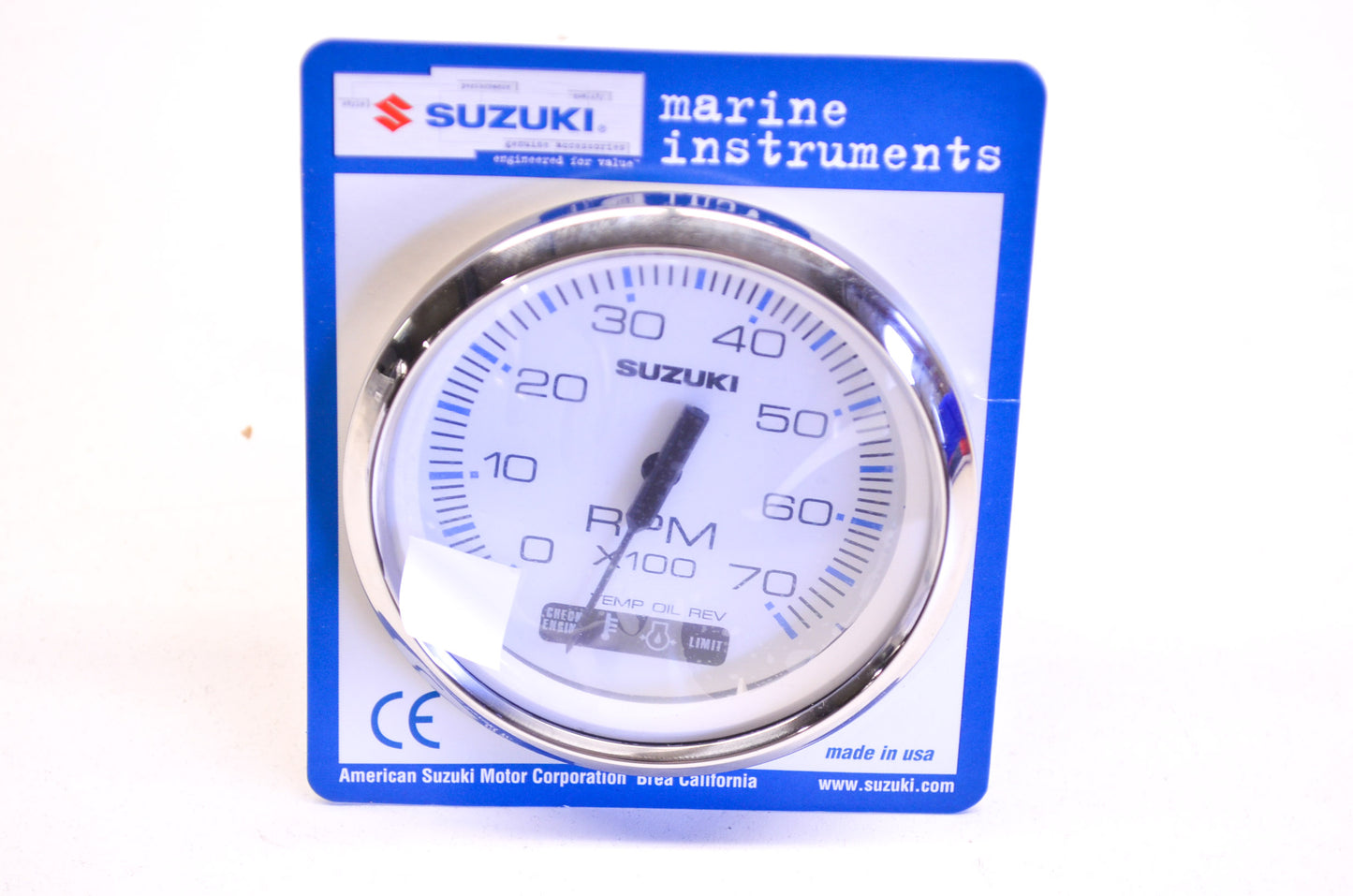 4' White Tachometer Kit NOS