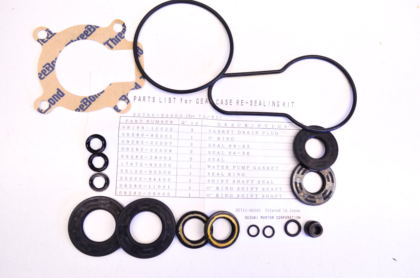 OEM Suzuki 25700-95501 Gear Case Seal Kit NOS