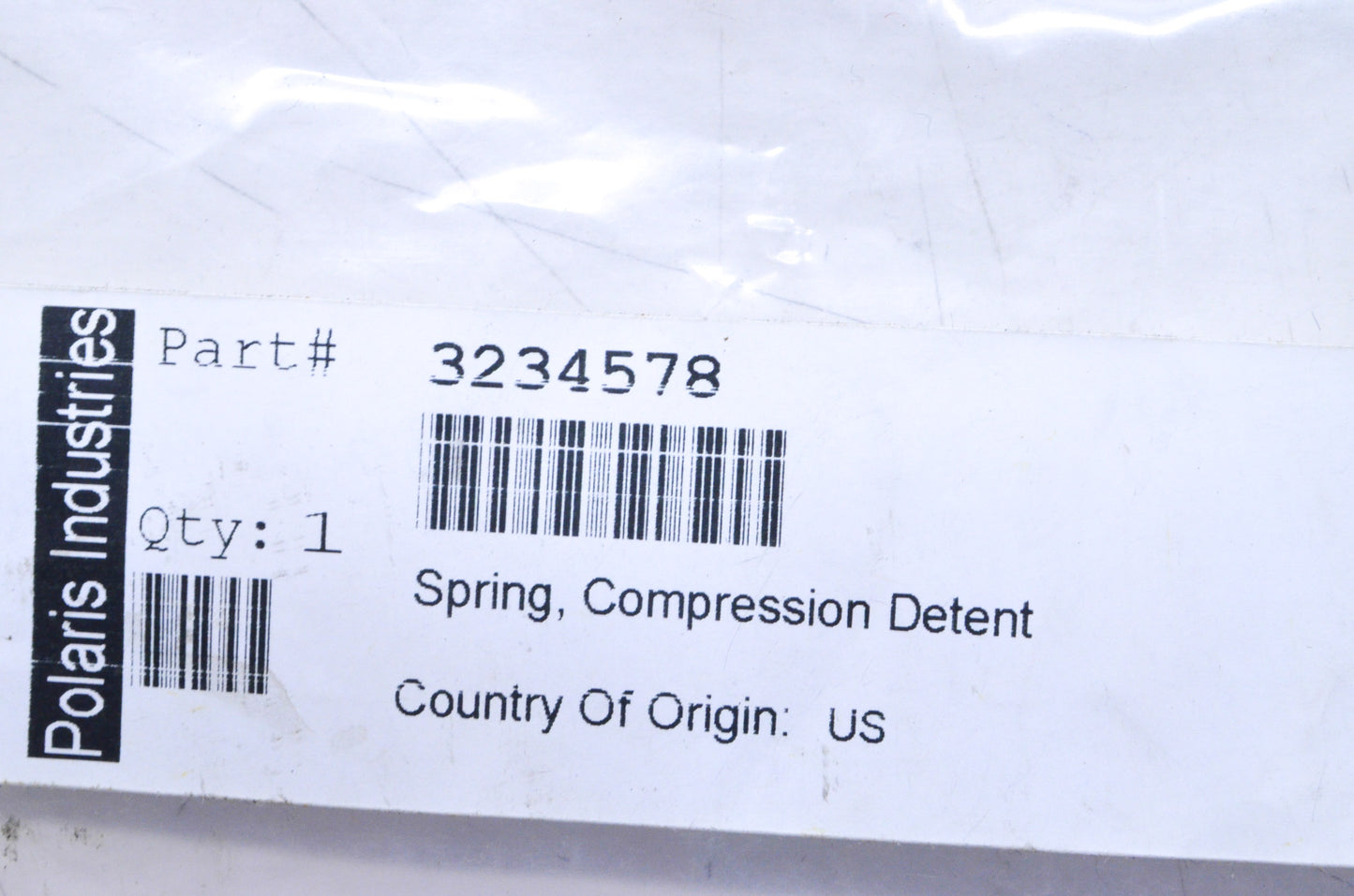 OEM Polaris 3234578 Detent Compression Spring NOS