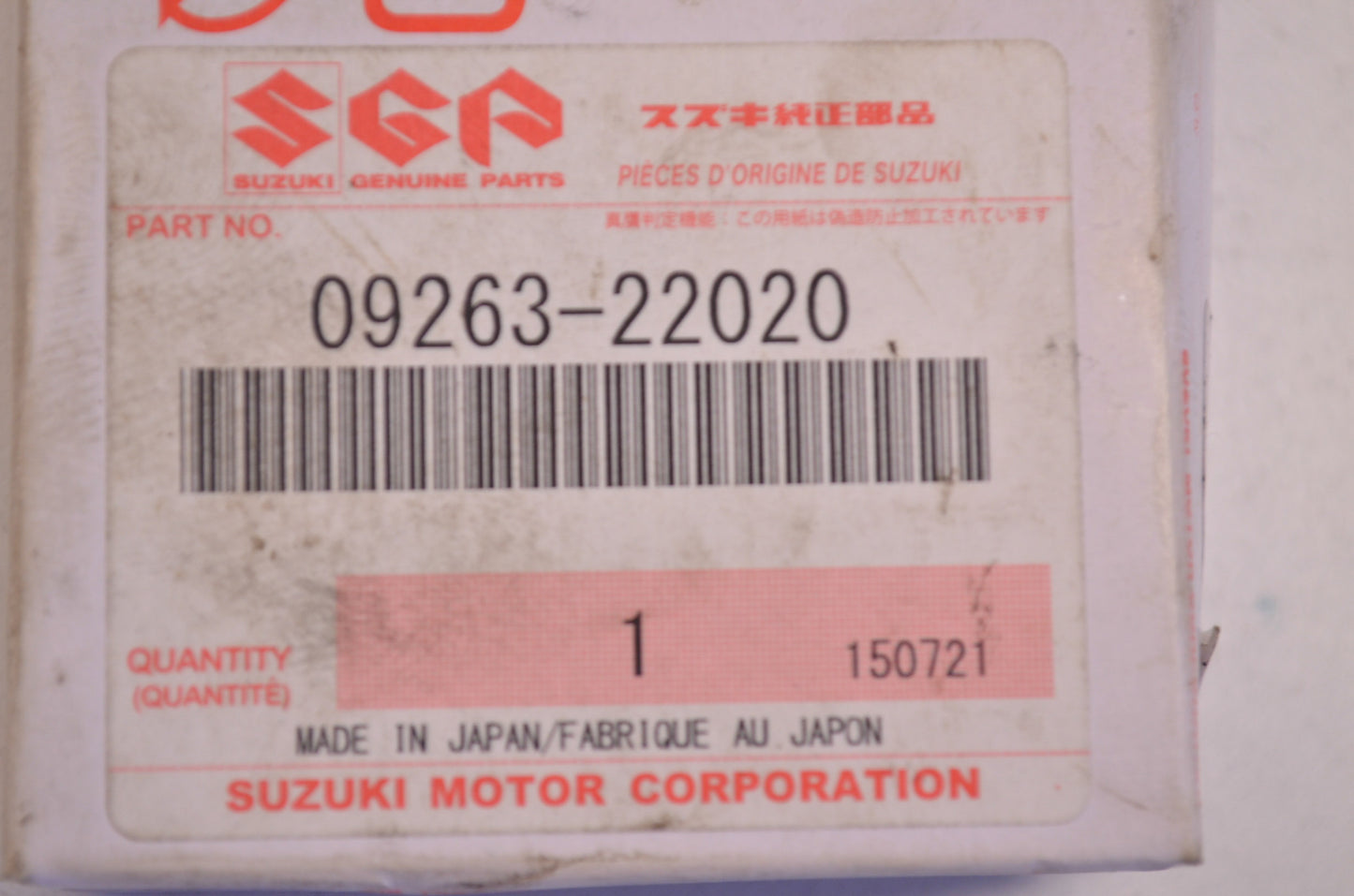 OEM Suzuki 09263-22020 Bearing RN 22X28X19 NOS