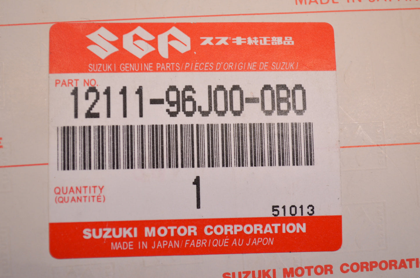 OEM Suzuki 12111-96J00-0B0 Piston NOS