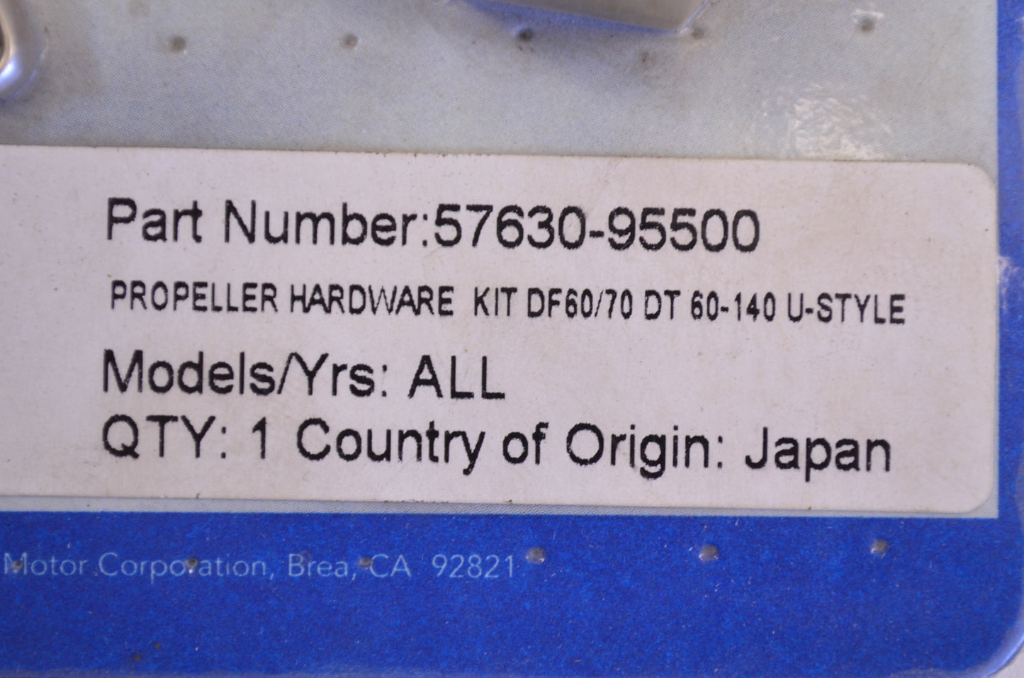 Prop Hardware Kit DF60/70, DT 60-140 U-Style NOS