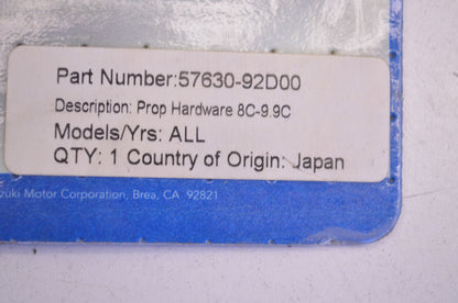 OEM Suzuki 57630-92D00 Prop Hardware Kit 8C-9.9C NOS