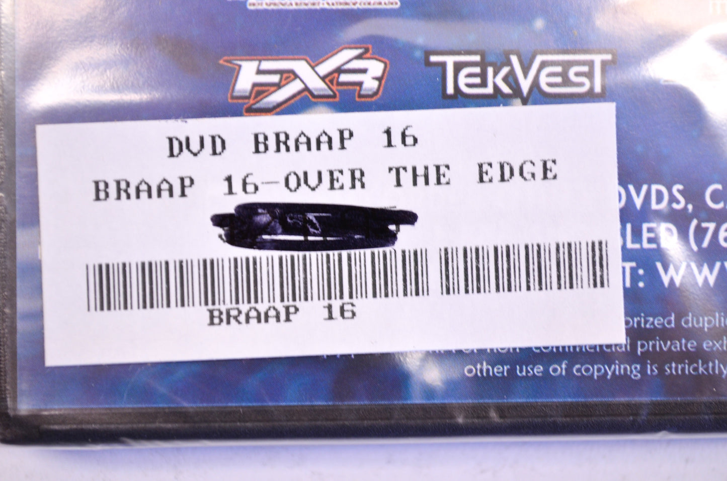 Braaap 16 Over the Edge DVD NOS