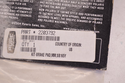 OEM Polaris 2203792 Brake Pad Kit NOS
