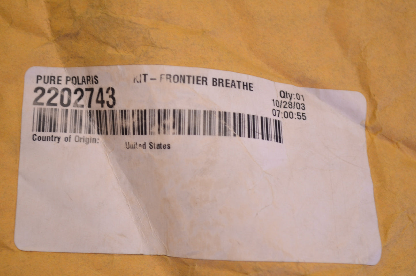 OEM Polaris 2202743 Breather Hose Kit NOS