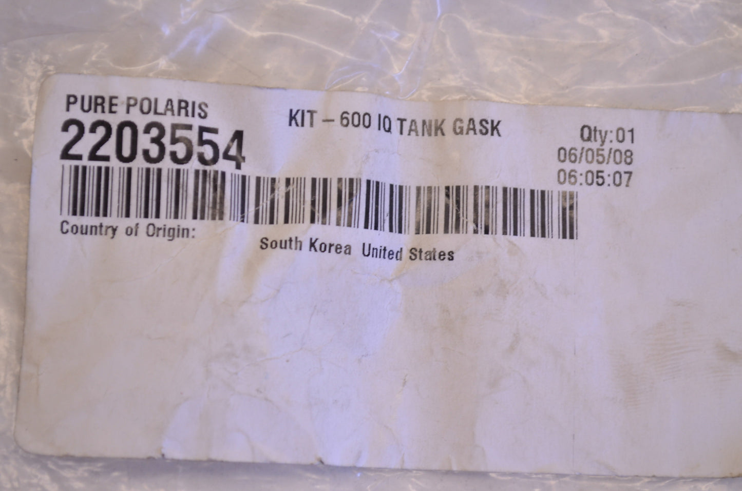 OEM Polaris 2203554 Tank Gasket Kit NOS