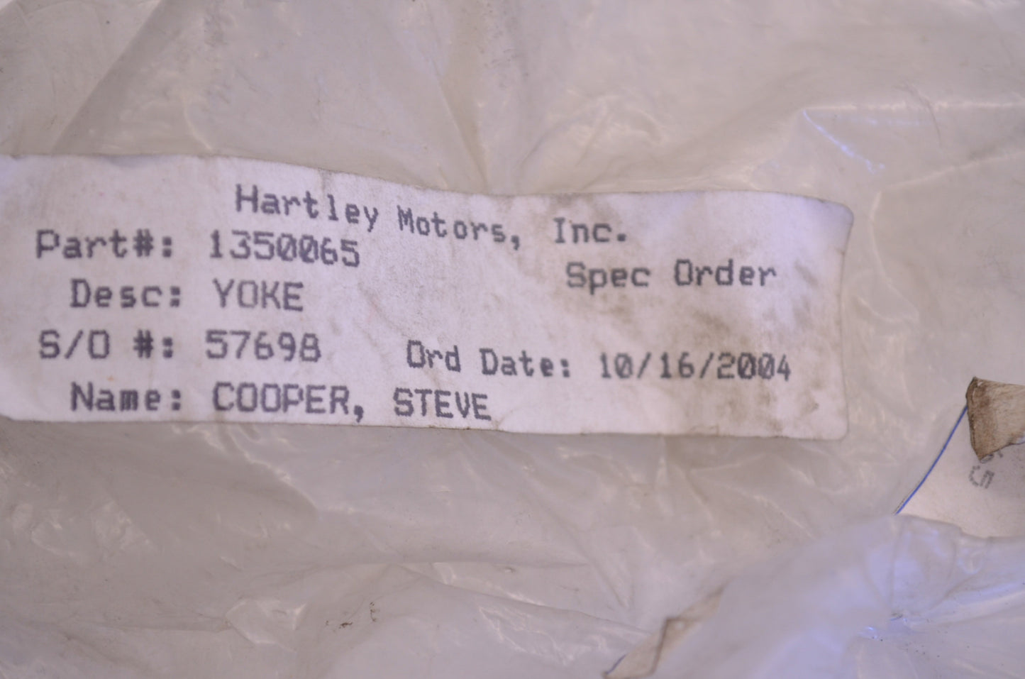 OEM Polaris 1350065 Yoke NOS