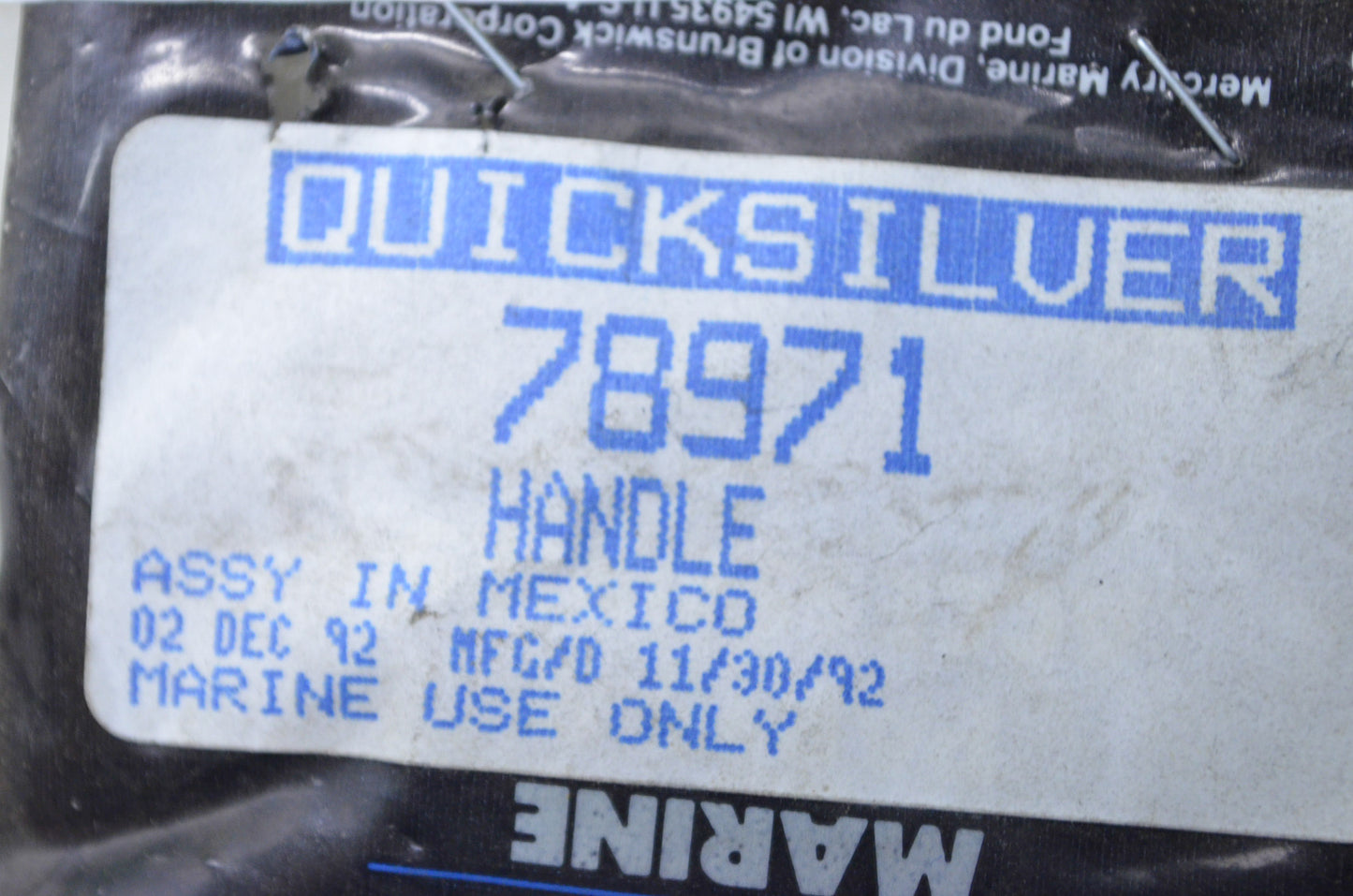 OEM Mercury 78971 Handle NOS