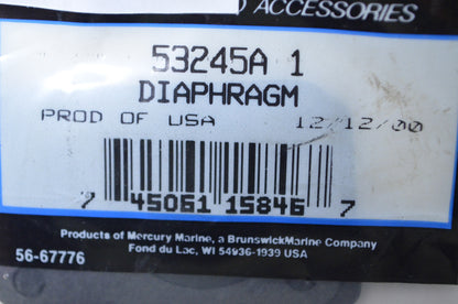 New OEM Mercury Diaphragm Assembly NOS