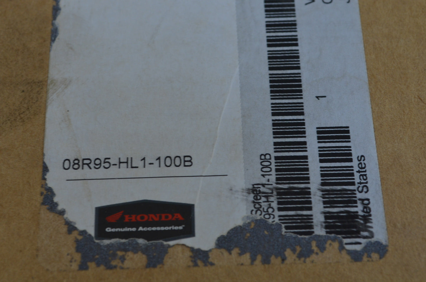 New OEM Honda 08R95-HL1-100B Rear Mesh Screen NOS