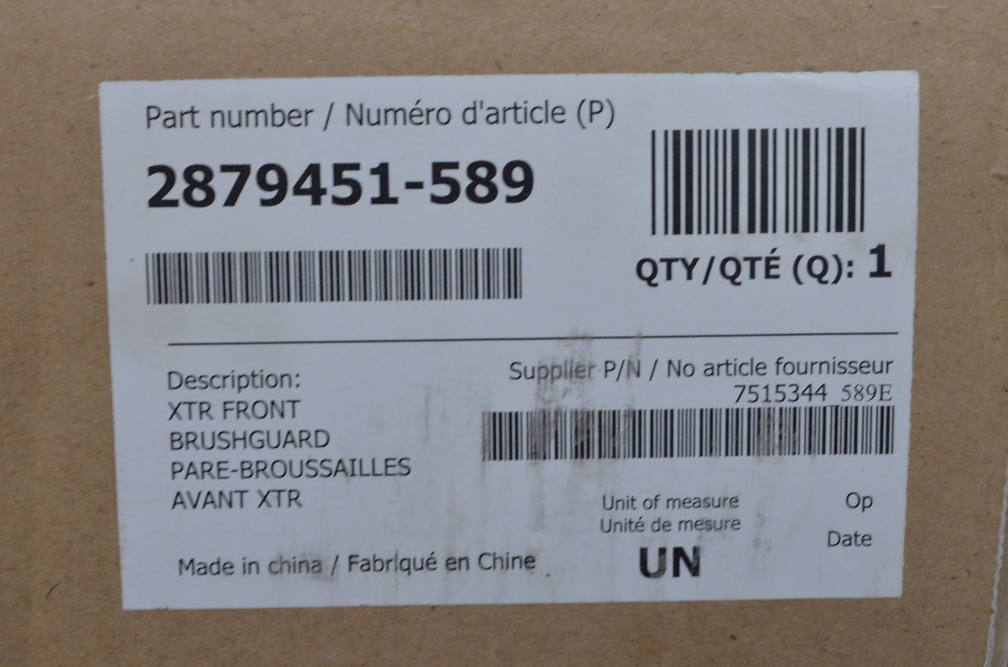 OEM Polaris 2879451-589 Front Brush Guard Kit NOS