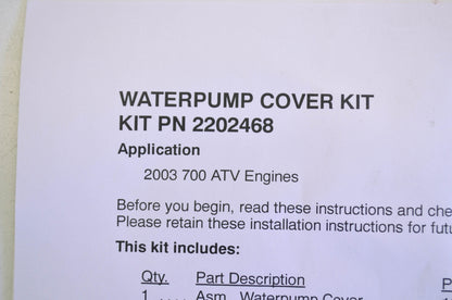 Water Pump Cover Kit NOS