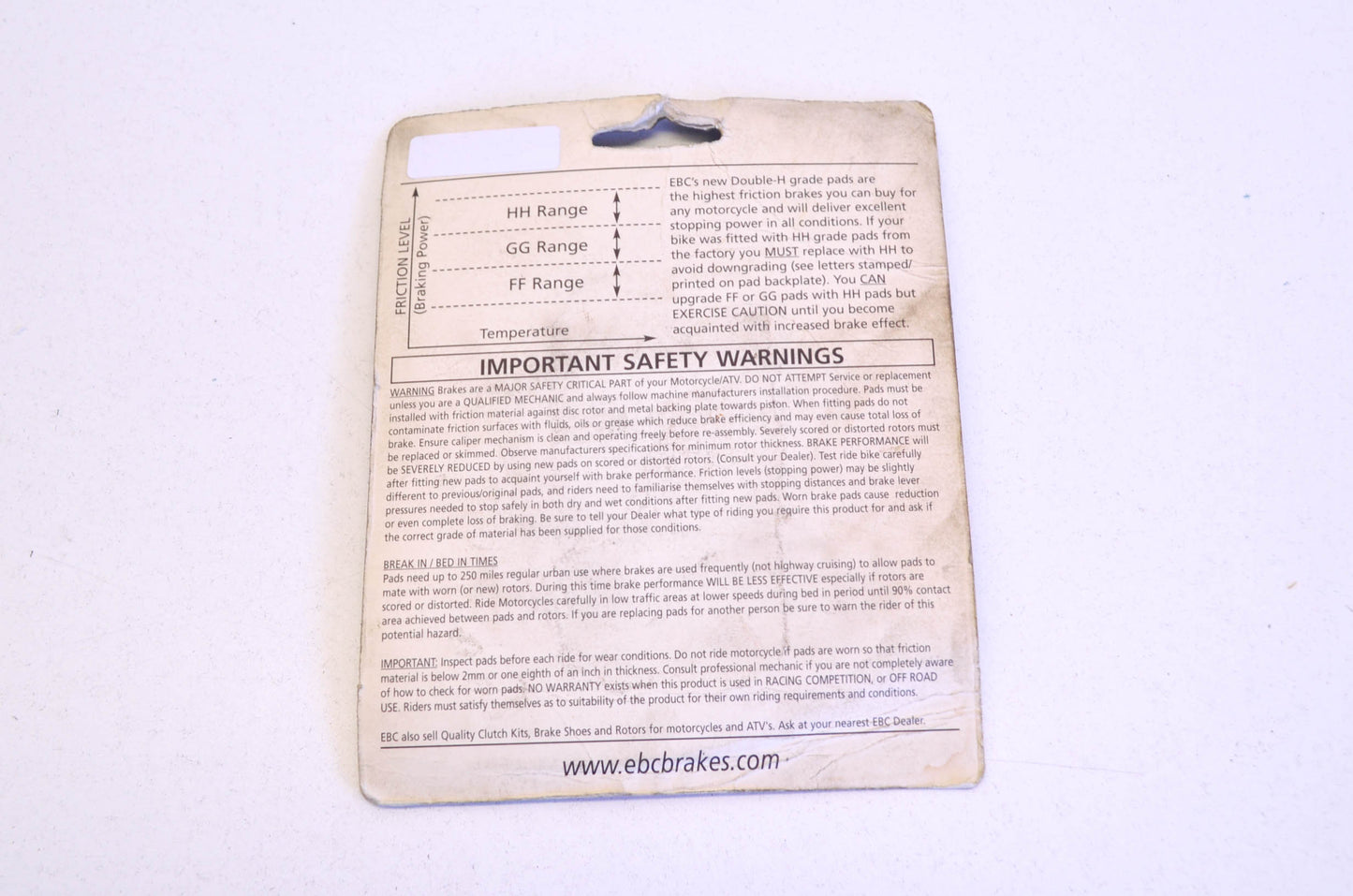 EBC FA161HH Brake Pad Kit NOS