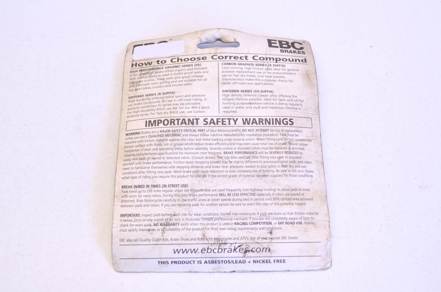 EBC FA135SV Brake Pad Kit NOS