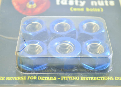 12mm Blue Sprocket Nut Qty 6 NOS
