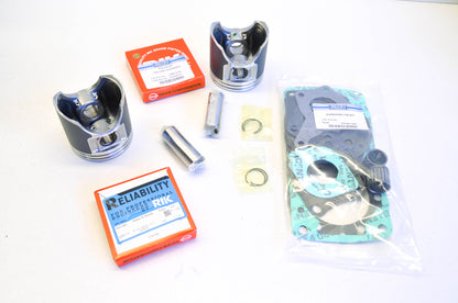 WSM 010-821-14P 75 cc Twin Cylinder 1mm Over Top End Engine Rebuild Kit NOS