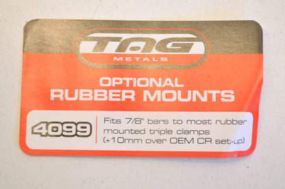 New TAG Metals 7/8' Optional Rubber Handlebar Mount QTY 2 NOS