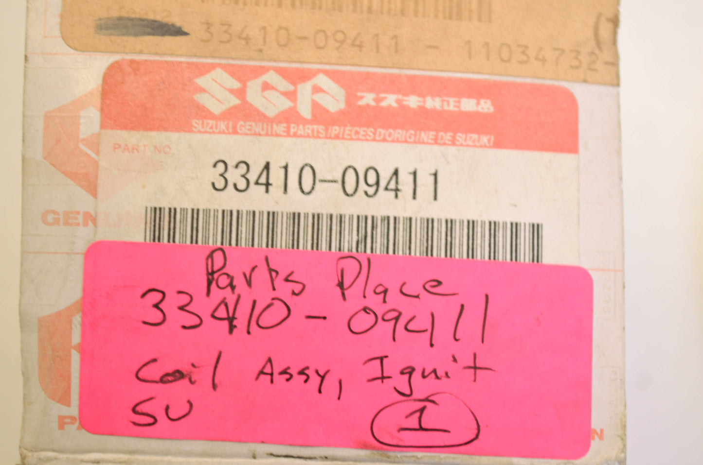 OEM Suzuki 33410-09411 Ignition Coil NOS