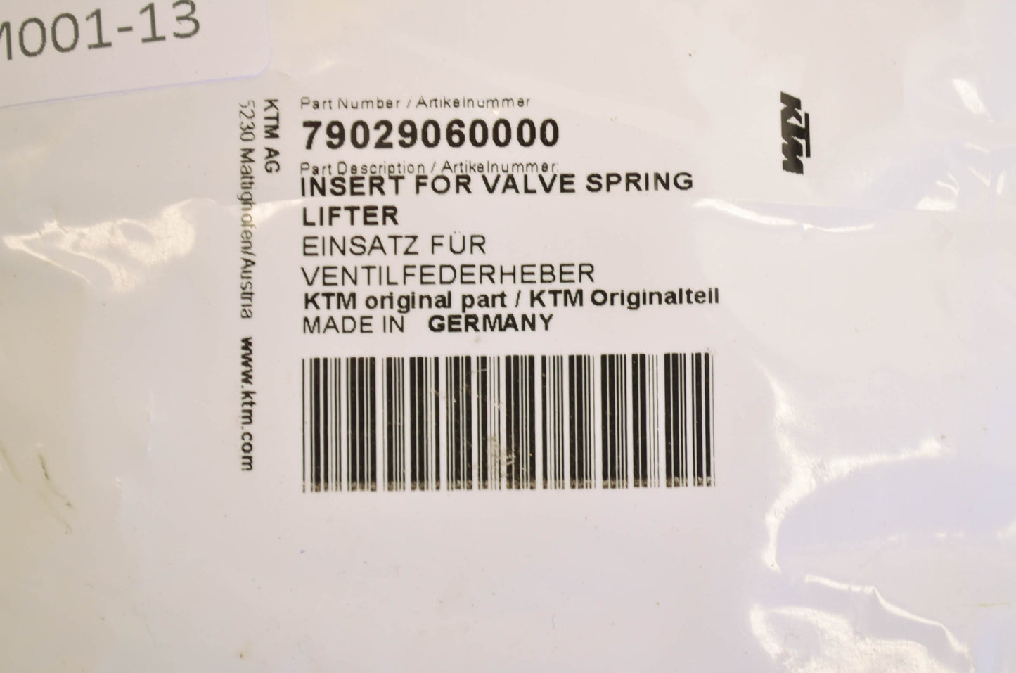 New OEM KTM Valve Spring Insert Kit NOS