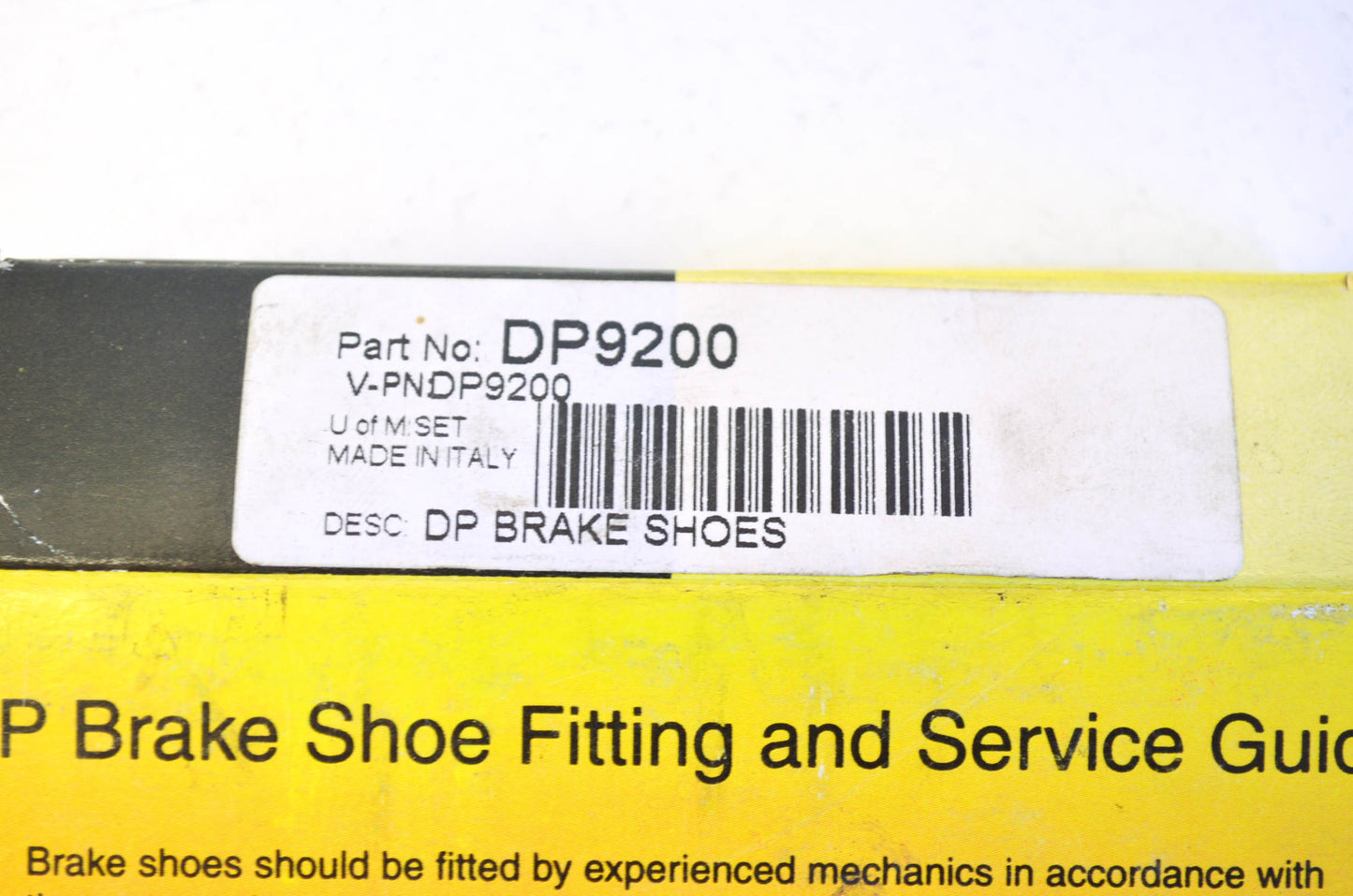 DP Brakes DP9200 Brake Shoe Qty 2 NOS