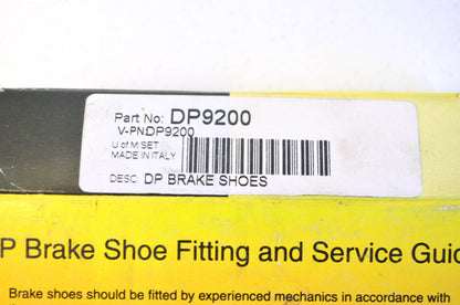 DP Brakes DP9200 Brake Shoe Qty 2 NOS