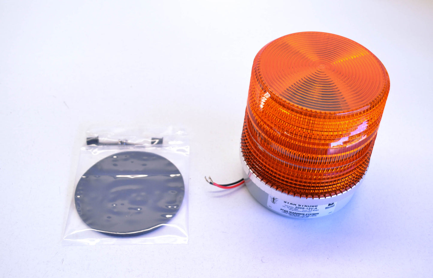 New Star Headlight & Lantern Co. Amber Star Strobe Light Kit 12-24 VDC NOS