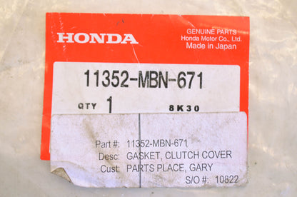 New OEM Honda 11352-MBN-671 Clutch Cover Gasket NOS