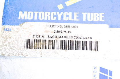 IRC 0353-0001 Motorcycle Tire Tube 2.5/2.75-15 NOS