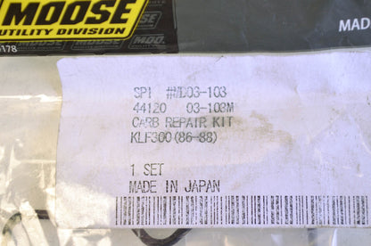 Moose Utility MD03-103 1986-1988 Kawasaki Bayou KLF300 Carburetor Repair Kit NOS