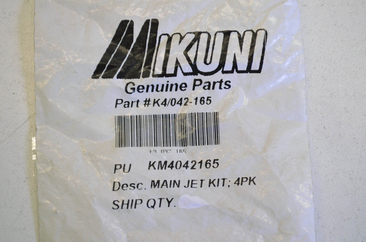 Mikuni 4042165, K4/042-165, KM4042165 Main Jet #165 Qty 4 NOS