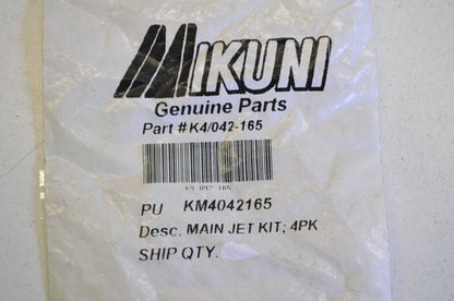 Mikuni 4042165, K4/042-165, KM4042165 Main Jet #165 Qty 4 NOS