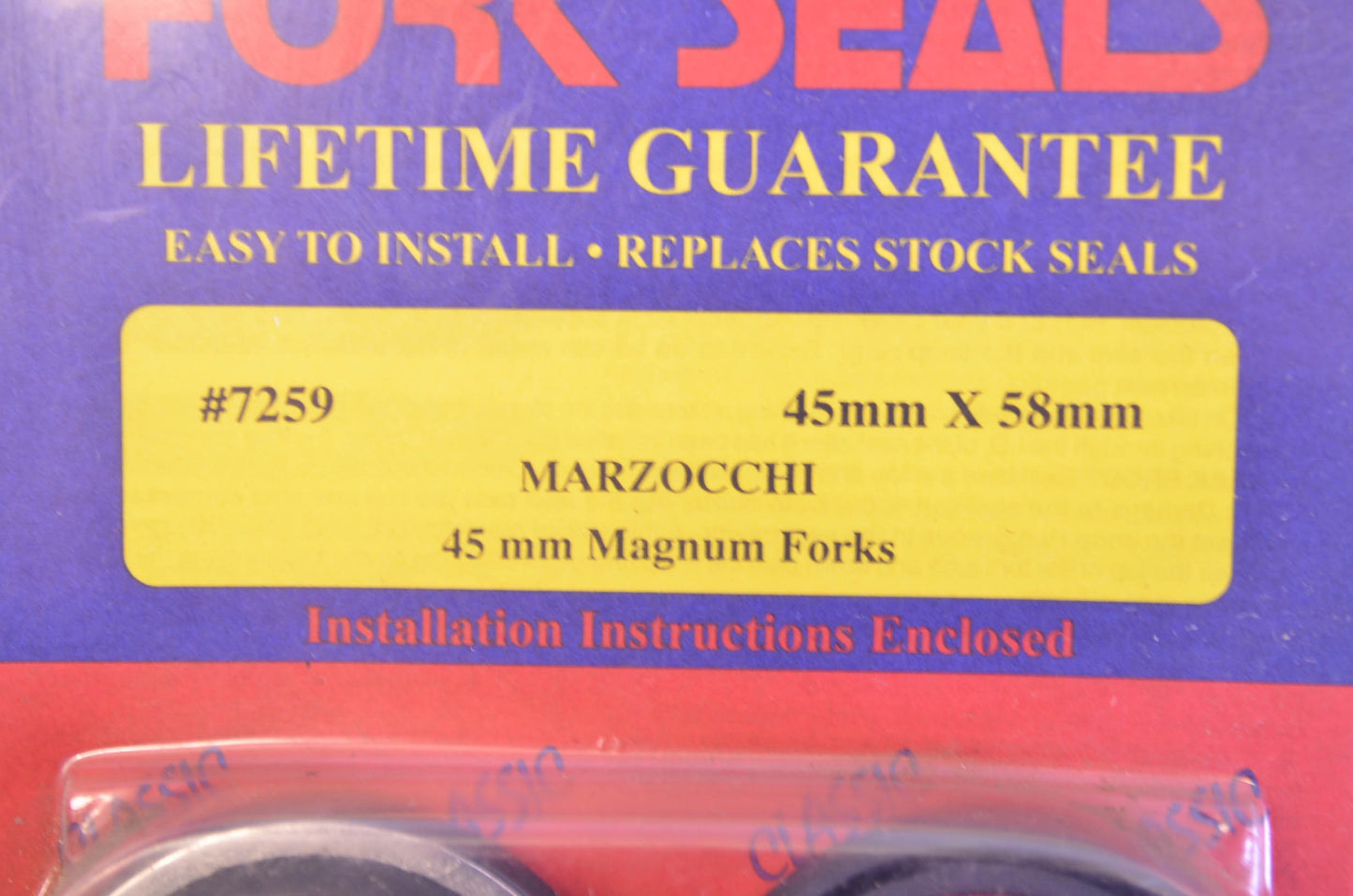 Leak Proof Seals 7259 45mmX58mm Fork Seal Kit NOS